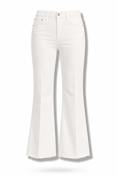 5in1Canpolat White Spanish Flared Push up Jeans 26695