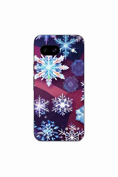 OEM Калъф, съвместим с Google Pixel 8A, силиконов гел TPU с десен на снежинки
