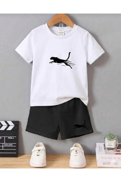 NC Nicee Clothes Tricou și pantaloni scurți de vară pentru copii, unisex (imp...