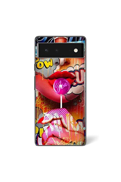OEM Husa compatibila cu Google Pixel 6 Silicon Gel Tpu Model Pop Art Lolipop