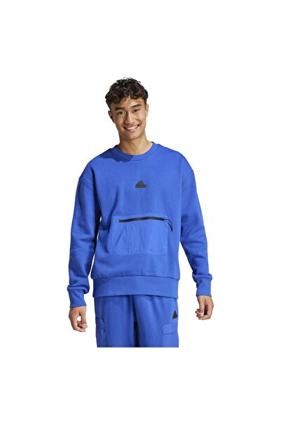 adidas Hanorac fleece pentru bărbați City Escape, mărimea L