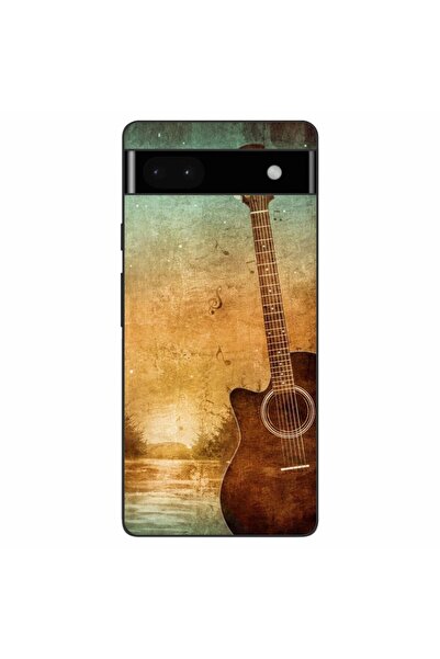 OEM Husa compatibila cu Google Pixel 6A Silicon Gel Tpu Model Chitara Vintage