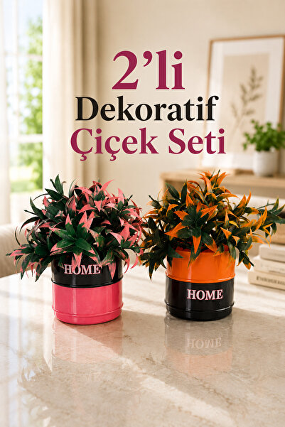 naturelove 2'li Vella Dekoratif Yapay Çiçek Seti - Home Saksılı Balkon Salon ...