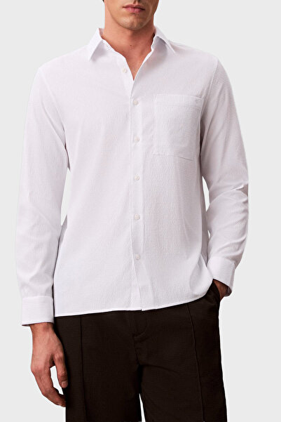 Calvin Klein Regular Fit Shirt with Chest Pocket Lv04Lf108Gyaa Men's Shirt Lv...