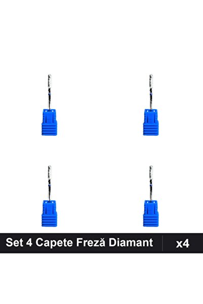 NAİLS Set 4 Capete Freză Diamant Unghii, Manichiura Profesională, Burghiu Ped...