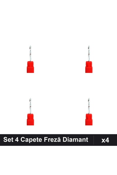 NAİLS Set 4 Capete Freză Diamant Unghii, Manichiură Profesională, Pedichiură