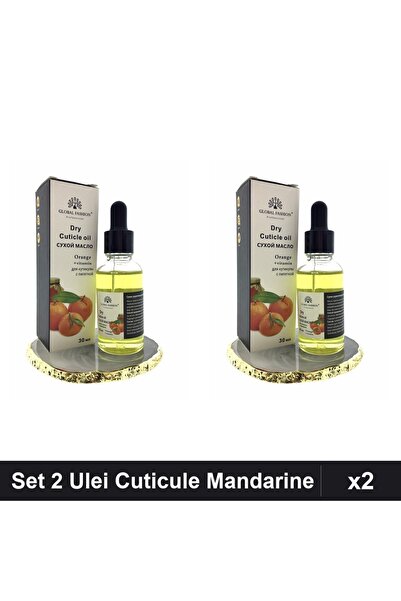 global fashion Set 2 Uleiuri Cuticule cu Pipeta Mandarine 30ml, Ingrijire Ung...
