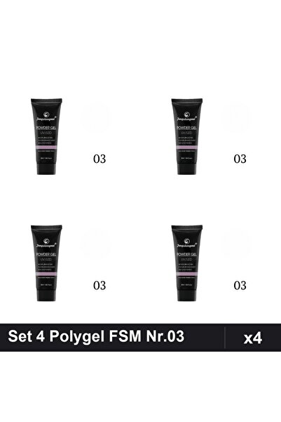 FSM Set 4 Polygel 30ml Nr.03, Gel Constructor Unghii, Manichiura UV/LED