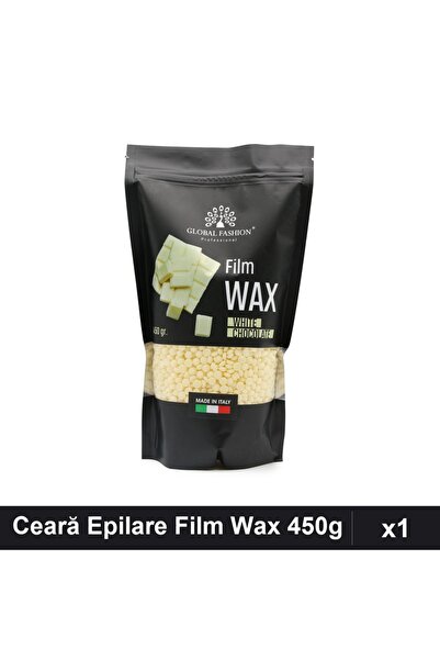 global fashion Ceară Epilare Film Wax 450g Ciocolată Albă, Set 1 Bucată, Epil...