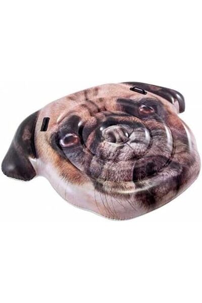 Intex Pug Dog Face Lilo Inflatable Water Island Mat, 173 cm x 130 cm