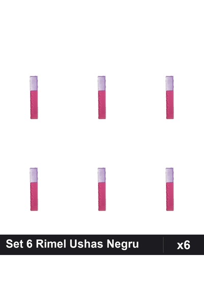Ushas Set 6 Rimel Negru, Mascara Volume și Alungire, Manichiură Profesională