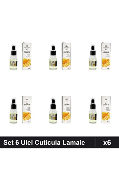 global fashion Set 6 Ulei Cuticula cu Pipeta Lamaie 15ml, Ingrijire Unghii Pr...