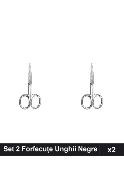 One Group Set 2 Forfecuțe Profesionale Unghii Negre, Clești Manichiură