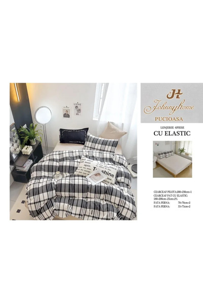 Pucioasa Lenjerie de pat Finet 6 piese cu elastic-T257