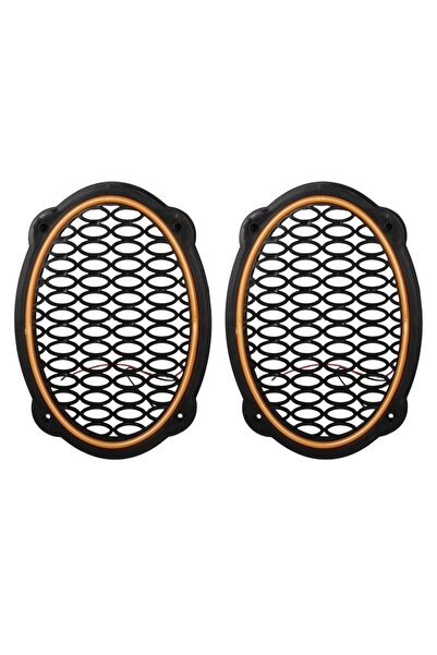 Poke PK-5052 Oval Hoparlör Kapağı Turuncu LED Sabit (2'li Paket)