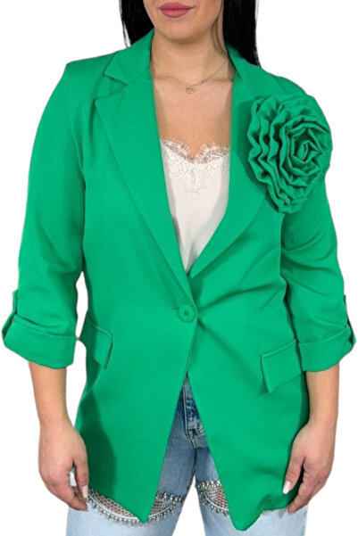 OEM Sacou dama cu trandafir - Vicky - verde