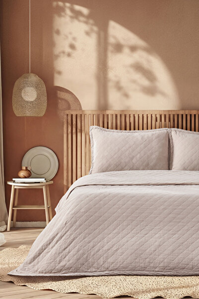 Doqu Home Cuvertură de pat Boho Chic de primăvară Milas, unică, bej