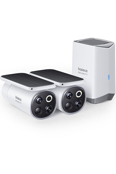Baseus Kit supraveghere video Security S1 Pro, Wireless, 3K, IP67, Panou Sola...
