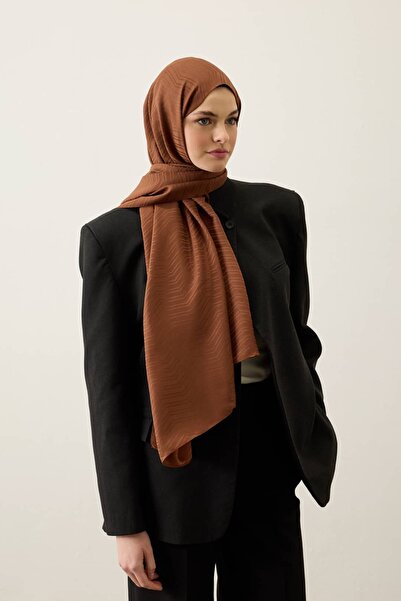 Modakaşmir Şal jacquard mătăsos cu model în zig-zag