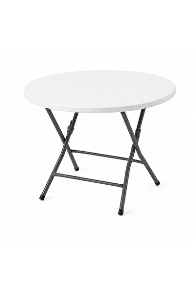 Biki 80cm Round Folding Table Rq-31030 – White