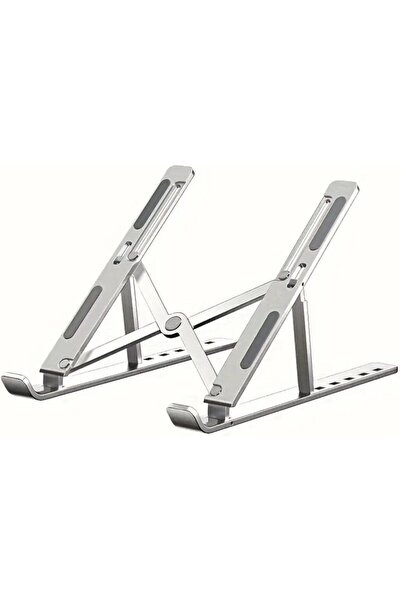 Generic Adjustable Laptop Stand for Desk- Foldable Aluminum Laptop Stand Silv...
