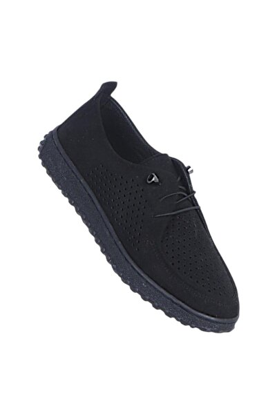 Ayakcenter Ayzen 5150 Suede Black Women's Loafer Shoes