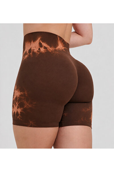 gymhams Batik Marble Shorts Kalça Büzgülü BİKER Şort – Push-up Toparlayıcı & ...