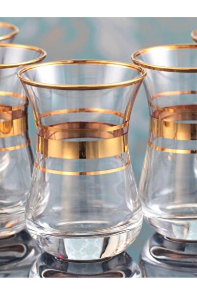 Paşabahçe Ajda bel yaldızlı çay bardağı 6’lı 160cc