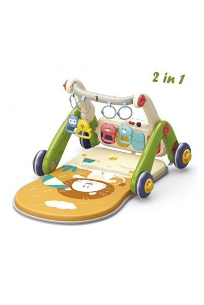 bebe stars Antemergator si saltea de joaca, 2 in 1, Bebe Stars, Cu muzica, Pi...
