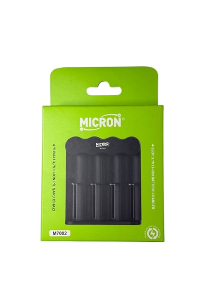 Micron 18650 Pil Şarj Cihazı 4 Yuvalı Type-C Girişli 3.7V Li-ion Şarj Aleti