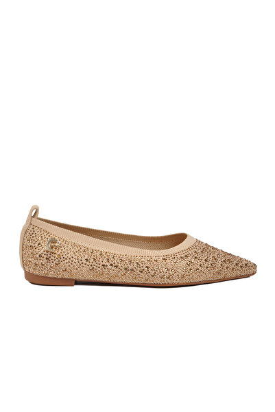 Pierre Cardin Gold Knitwear Lightweight Women's Ballerina Flats Pc-55733 Z