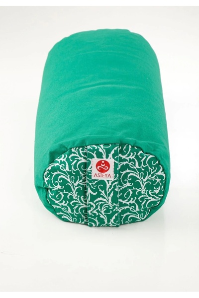 ASTEYA Premium Bolster Meditation Cushion, Emerald Green Color 100% Cotton, N...
