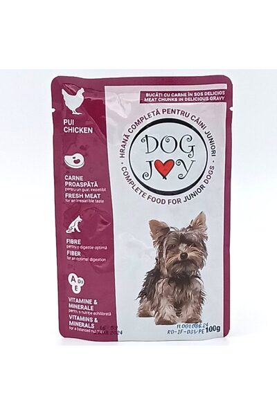 Vader Plic, Dog Joy, Catei Junior 100 g Pui,