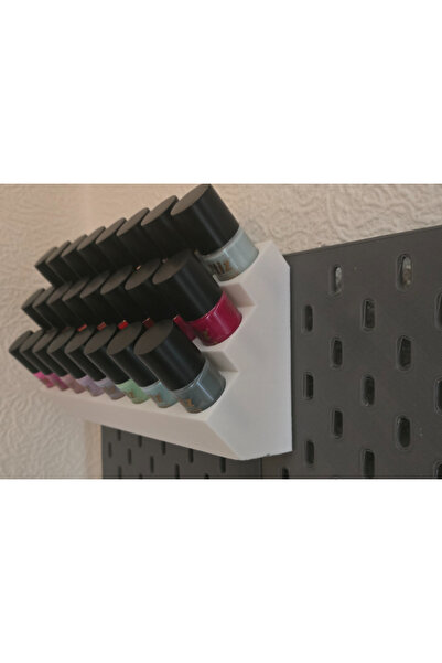 DU&ER SKADIS 24’lü Oje Organizeri | Pegboard Uyumlu Nail Polish Duvar Rafı