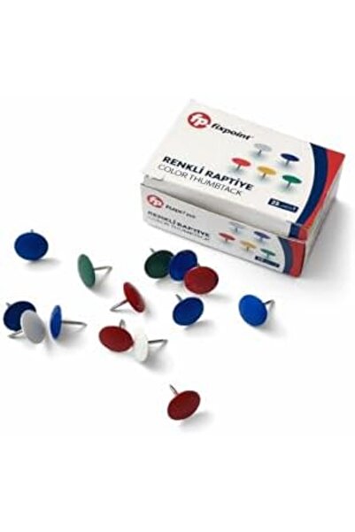 Yıldızan Colored Pushpins, Multicolored, 100 Pieces, for Office and School Us...