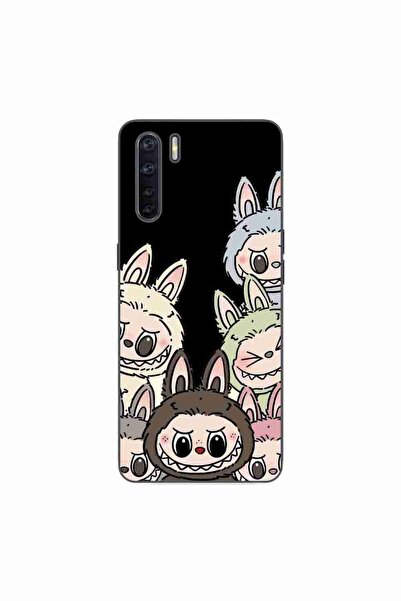 OEM Husa compatibila cu Oppo A91 Silicon Gel Tpu Model Labubu Pattern Black