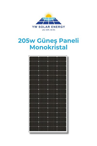 SUNWATT 205W MONOKRİSTAL A+ KALİTE GÜNEŞ PANELİ 1.SINIF YW SOLAR