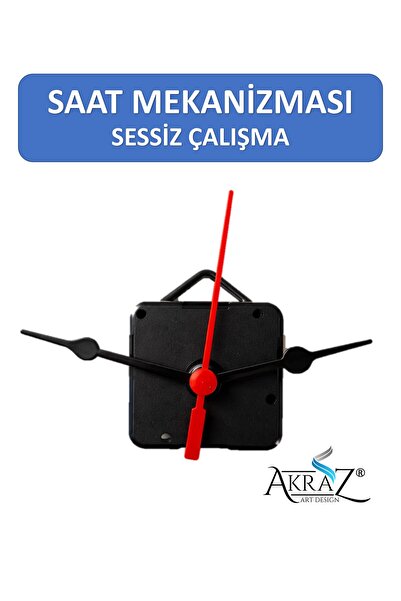 Akraz Art Design Duvar Saat Mekanizması 1 Adet 10 mm Şaft Sessiz Saat Motoru ...