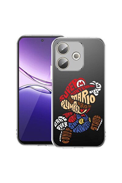 bestcase ¬Æ Husa Clear Silicon pentru OPPO A5 Pro 5G, Calligraphy Super Mario...
