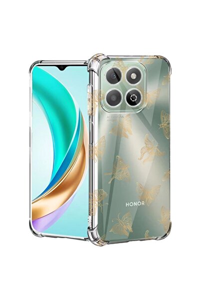 bestcase Husă pentru Honor X7d / 400 Smart cu design Fluture Auriu, Antișoc, ...