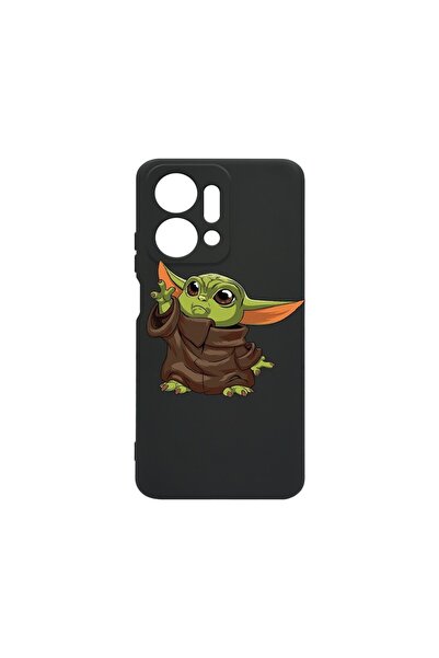 bestcase Тънък премиум силиконов калъф 1.2ММ, съвместим с Honor X7a, Бебе Йод...