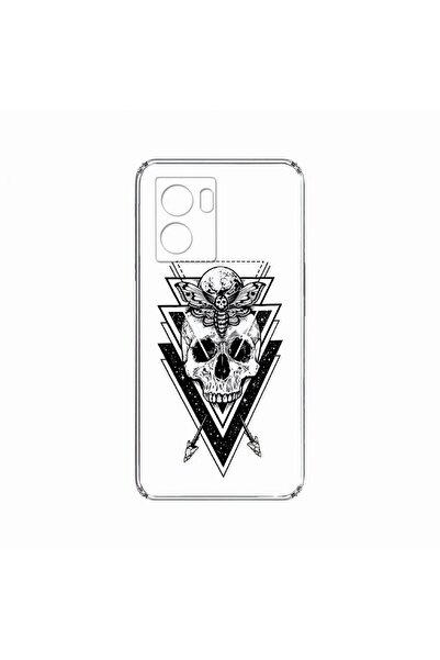 bestcase 2ММ тънък силиконов калъф, съвместим с OPPO A57s, с дизайн на череп,...