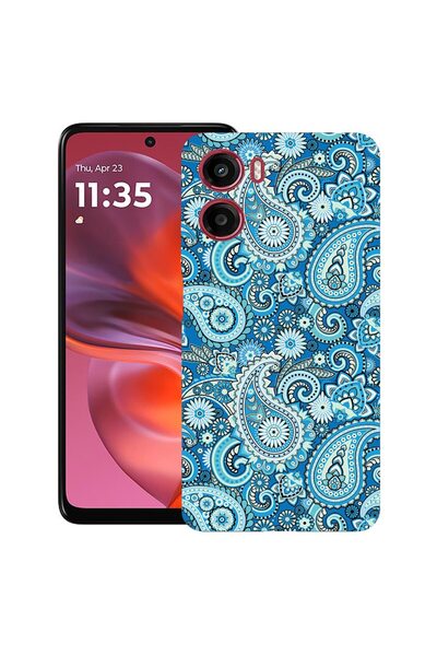 bestcase ¬Æ Husa pentru Motorola Moto E15 / Moto G05, Blue Non-figurative, Sl...