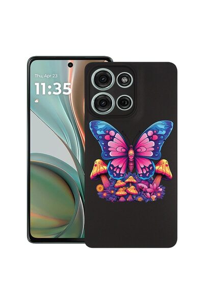 bestcase Калъф за Motorola Moto G75, Цветове на мечтите - Пеперуда, Тънък сил...