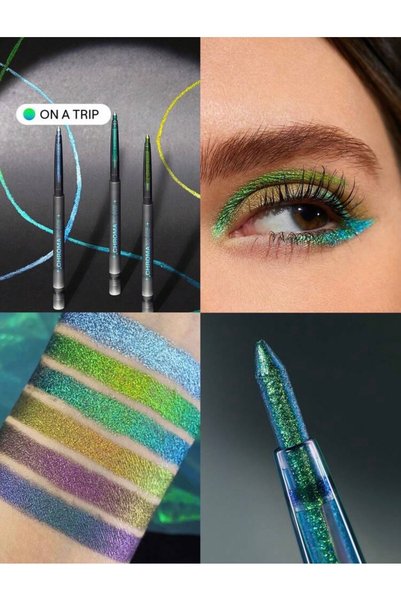 SHEGLAM Chroma Zone Multichrome Jel Eyeliner - On a Trip(Renk Değiştiren & Me...