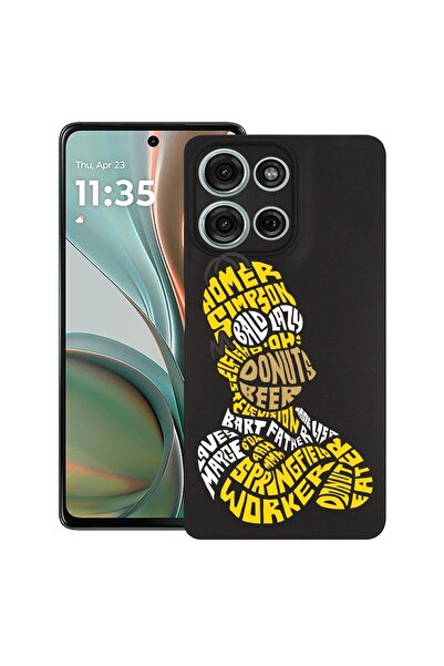 bestcase Θήκη για Motorola Moto G75, Καλλιγραφία Homer Simpson, Λεπτή σιλικόν...
