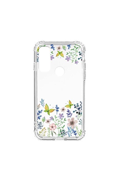bestcase Husă Antișoc din Silicon Compatibilă cu Motorola Moto E20, Fluturi ș...
