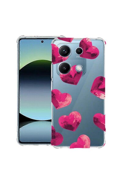 bestcase Αντικραδασμική Θήκη Συμβατή με OPPO A6 Pro, με Σχέδιο Καρδιές, Ενισχ...