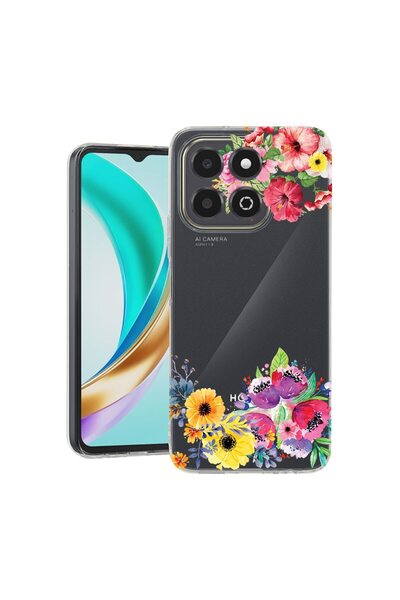 bestcase ¬Æ Husa Clear Slim Silicon Compatibila cu Honor X6c, Flowers, 311958...