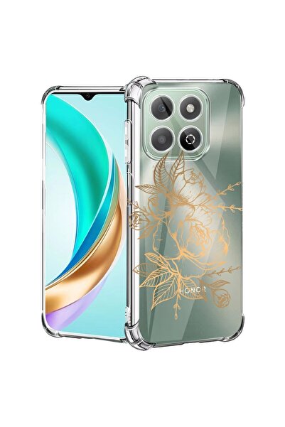 bestcase Husă pentru Honor X7d / 400 Smart cu design Trandafir Auriu, Antișoc...